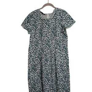 Lafayette 148 new York Women's Dress Size 12 Blue and White Patterned Dress